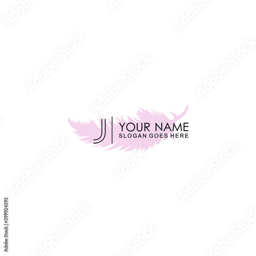 Initial JJ Handwriting, Wedding Monogram Logo Design, Modern Minimalistic and Floral templates for Invitation cards   © LAURIS