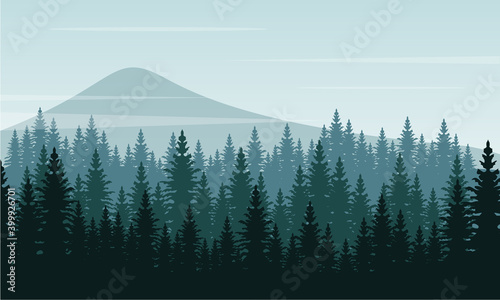 Beauty nature scenery on sunrise. City vector