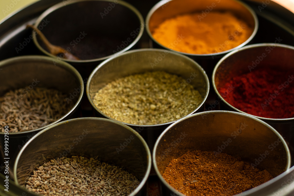 spices and herbs on a white background spices and herbs on a white background