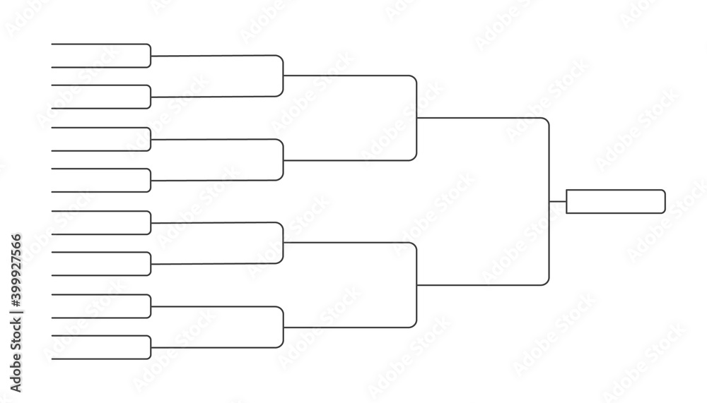 16 team tournament bracket championship template flat style design vector illustration isolated on white background. Championship bracket schedule for soccer, football, basketball, baseball or tennis. 16 team tournament bracket championship template flat style design vector illustration isolated on white background. Championship bracket schedule for soccer, football, basketball, baseball or tennis.