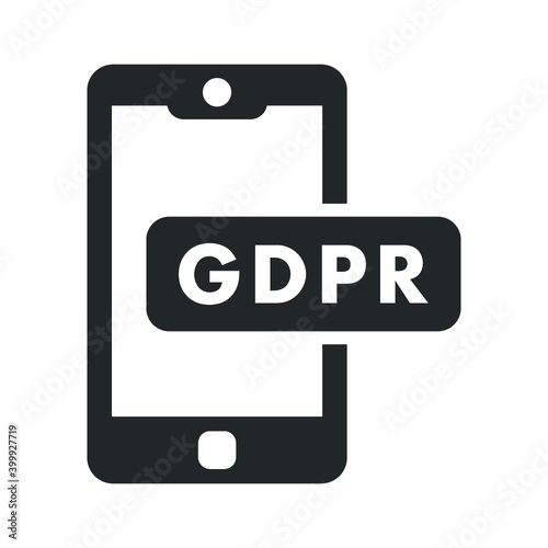 GDPR mobile security icon