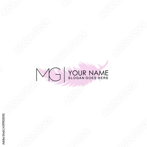 Initial MG Handwriting, Wedding Monogram Logo Design, Modern Minimalistic and Floral templates for Invitation cards	
