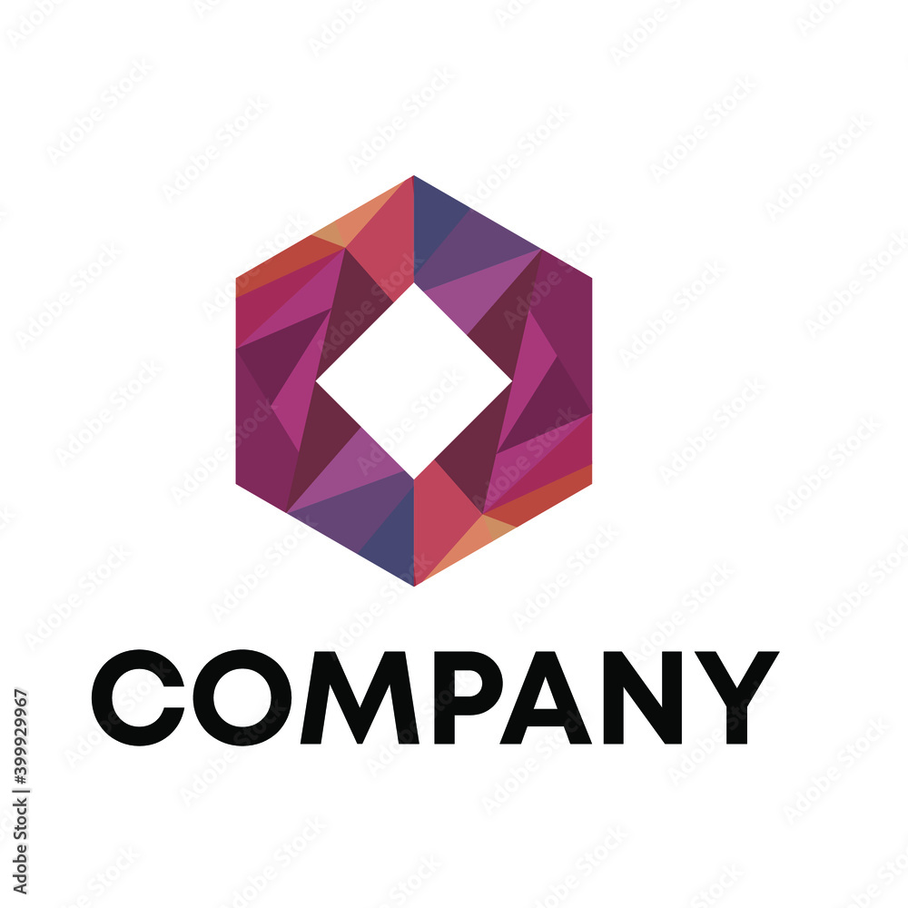 abstract hexagon logo abstract hexagon logo