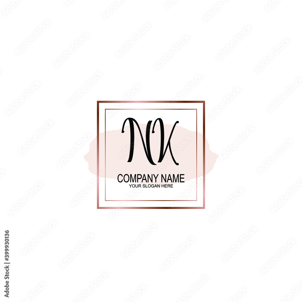 Initial NK Handwriting, Wedding Monogram Logo Design, Modern Minimalistic and Floral templates for Invitation cards
Initial NK Handwriting, Wedding Monogram Logo Design, Modern Minimalistic and Floral templates for Invitation cards