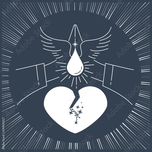 icon black concept of forgiveness  prayer