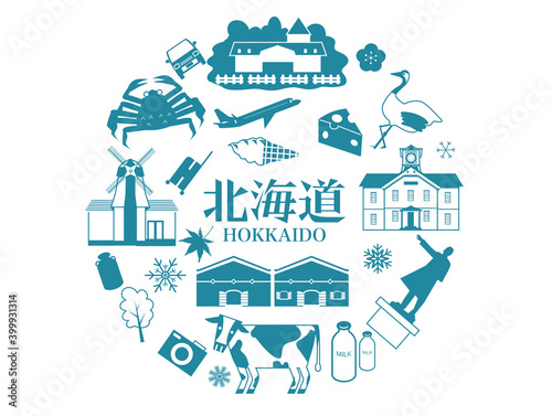 北海道　旅行　観光　アイコン