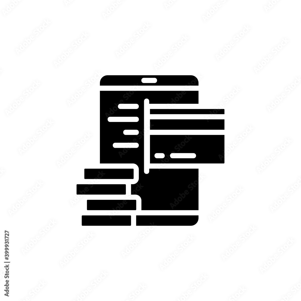 mobile payment vector icon solid style. Perfect for website, application, commerce, presentation, logo and more. simple, thin and modern solid icon mobile payment vector icon solid style. Perfect for website, application, commerce, presentation, logo and more. simple, thin and modern solid icon