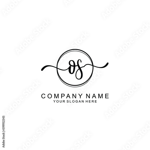 Initial OS Handwriting, Wedding Monogram Logo Design, Modern Minimalistic and Floral templates for Invitation cards	
