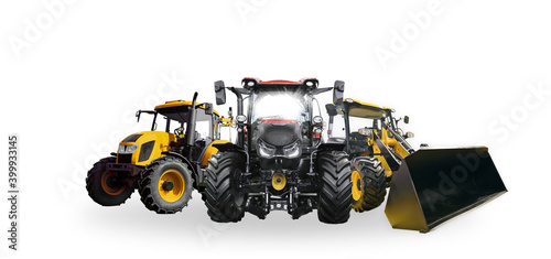 Bilde på lerret Heavy transport industry wide banner template - front view of modern industrial