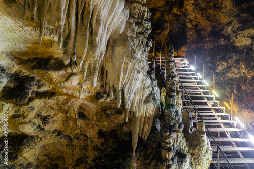 Azish or Azishskaya cave in Adigeya, Russia photo