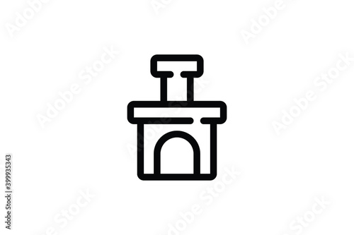 Kitchen Outline Icon - Fire Furnace