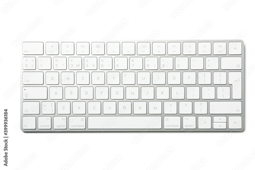 Modern computer keyboard isolated on white background Modern computer keyboard isolated on white background