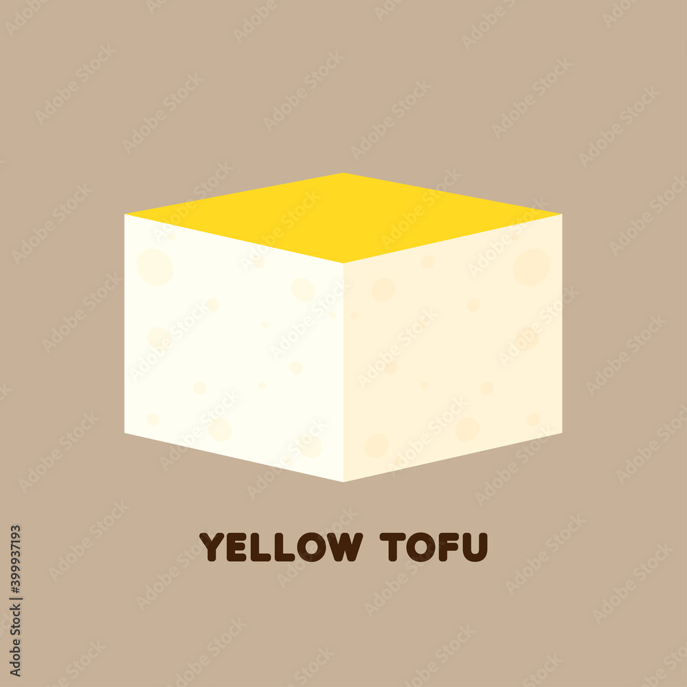 Yellow tofu vector. Tofu cartoon vector. Yellow tofu logo design. Yellow tofu vector. Tofu cartoon vector. Yellow tofu logo design.