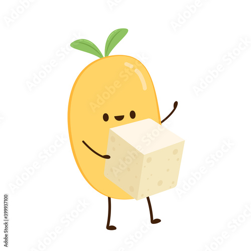 Soybean vector. Soybean character design.