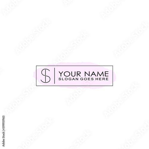 Initial S Handwriting, Wedding Monogram Logo Design, Modern Minimalistic and Floral templates for Invitation cards 