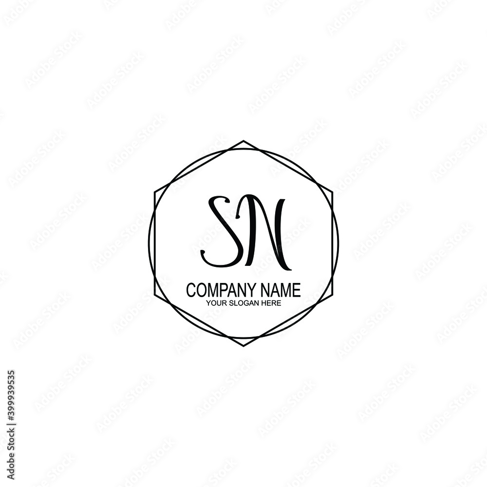 Initial SN Handwriting, Wedding Monogram Logo Design, Modern Minimalistic and Floral templates for Invitation cards
Initial SN Handwriting, Wedding Monogram Logo Design, Modern Minimalistic and Floral templates for Invitation cards