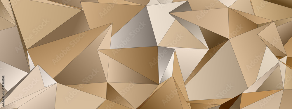 Fototapeta 3d Triangles, abstract  background. Design wallpaper.