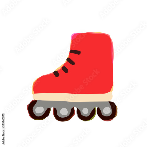 Illustration of Roller Skate. Hand drawn vector illustration. Cute Illustrations For Kids