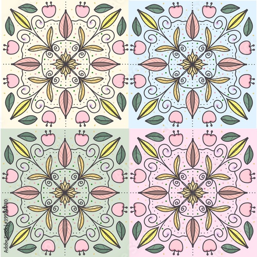 Wallpaper Mural seamless floral pattern Torontodigital.ca