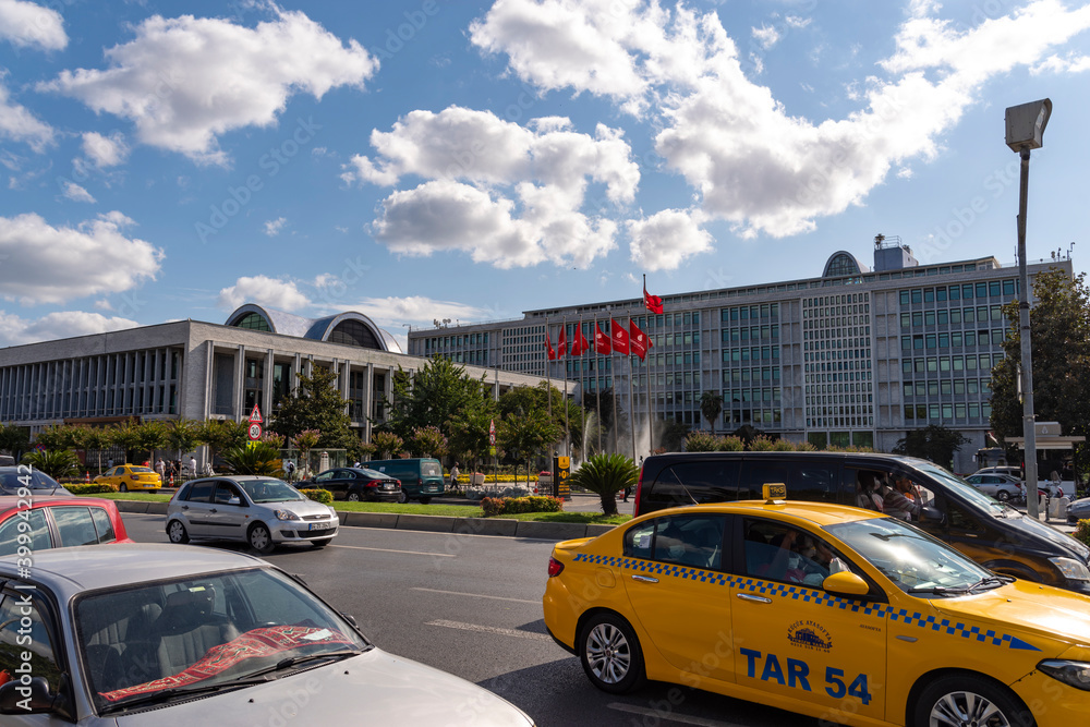 İstanbul, Turkey - 09.20.2020: A view of the interesting historical and modern places of Istanbul