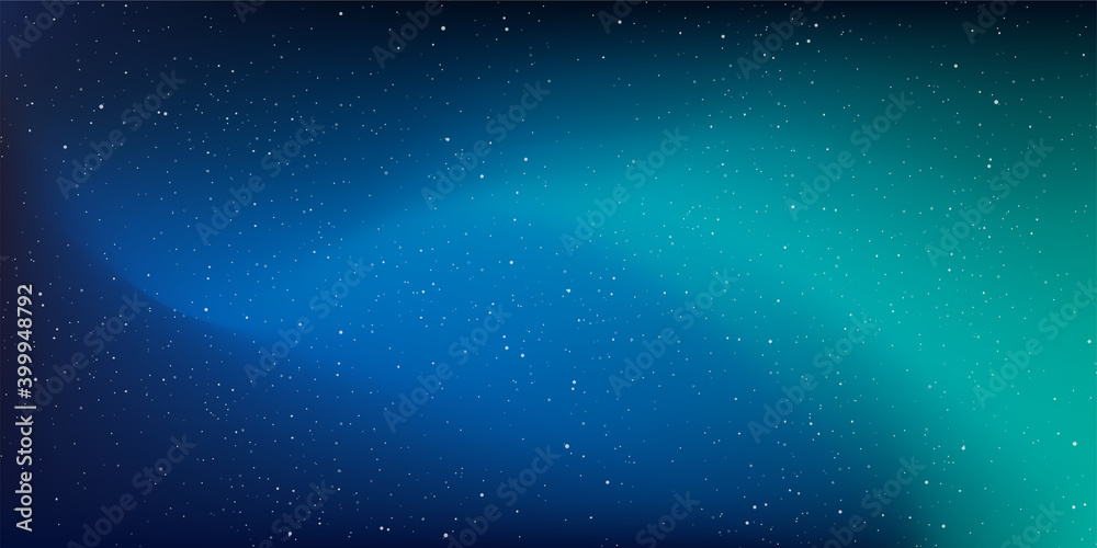 Astrology horizontal star universe background, The night with nebula in the cosmos, Milky way galaxy in the infinity space, Starry night with shiny stars in the gradient sky. Vector illustration.