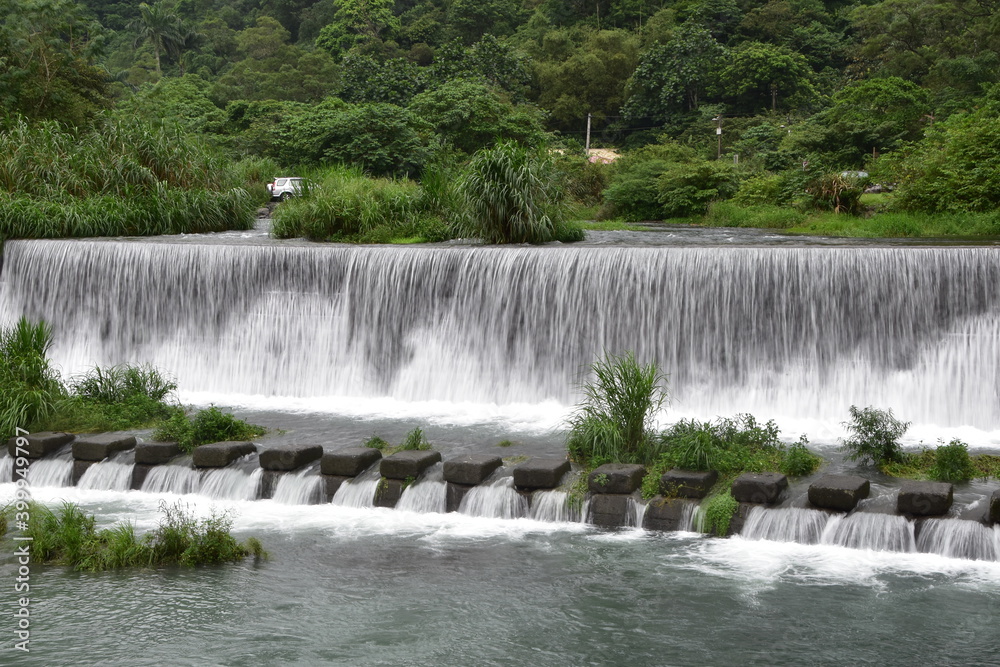 Naklejka premium Waterfall in Yilan County, Taiwan