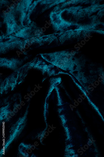 Tidewater color velvet material background. Beautiful swirl fabric texture
