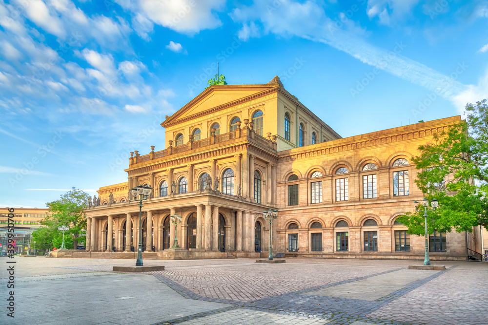 Building of Hannover State Opera,  Lower Saxony, Germany (HDR-image)