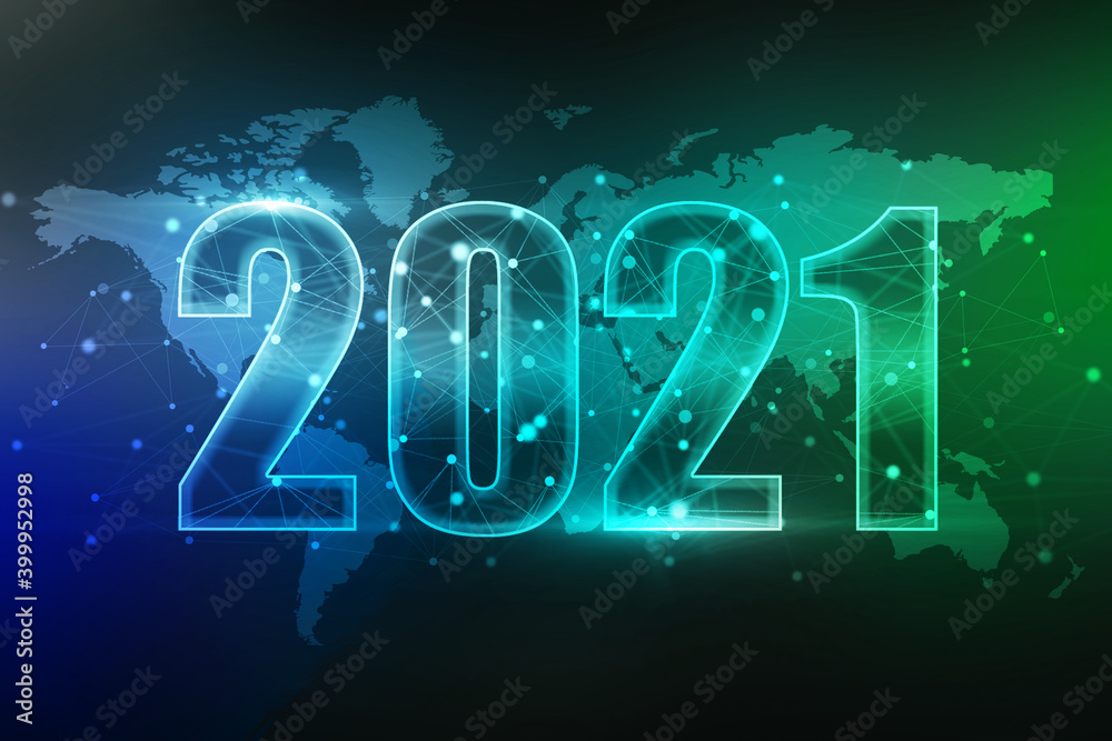 2d illustration 2021 New Year colour background
2d illustration 2021 New Year colour background
