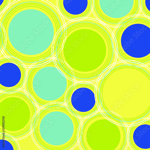 Circles multi-colored seamless pattern. Abstract Circles  background with colorful circles, round shaped texture. vector illustration