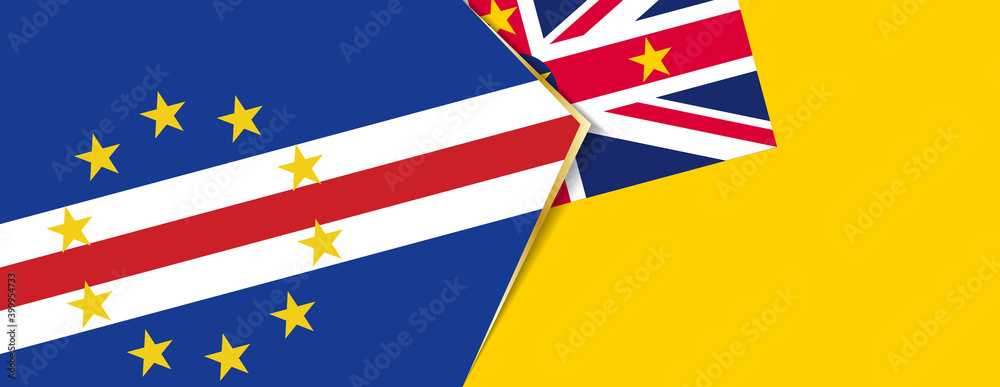 Cape Verde and Niue flags, two vector flags.