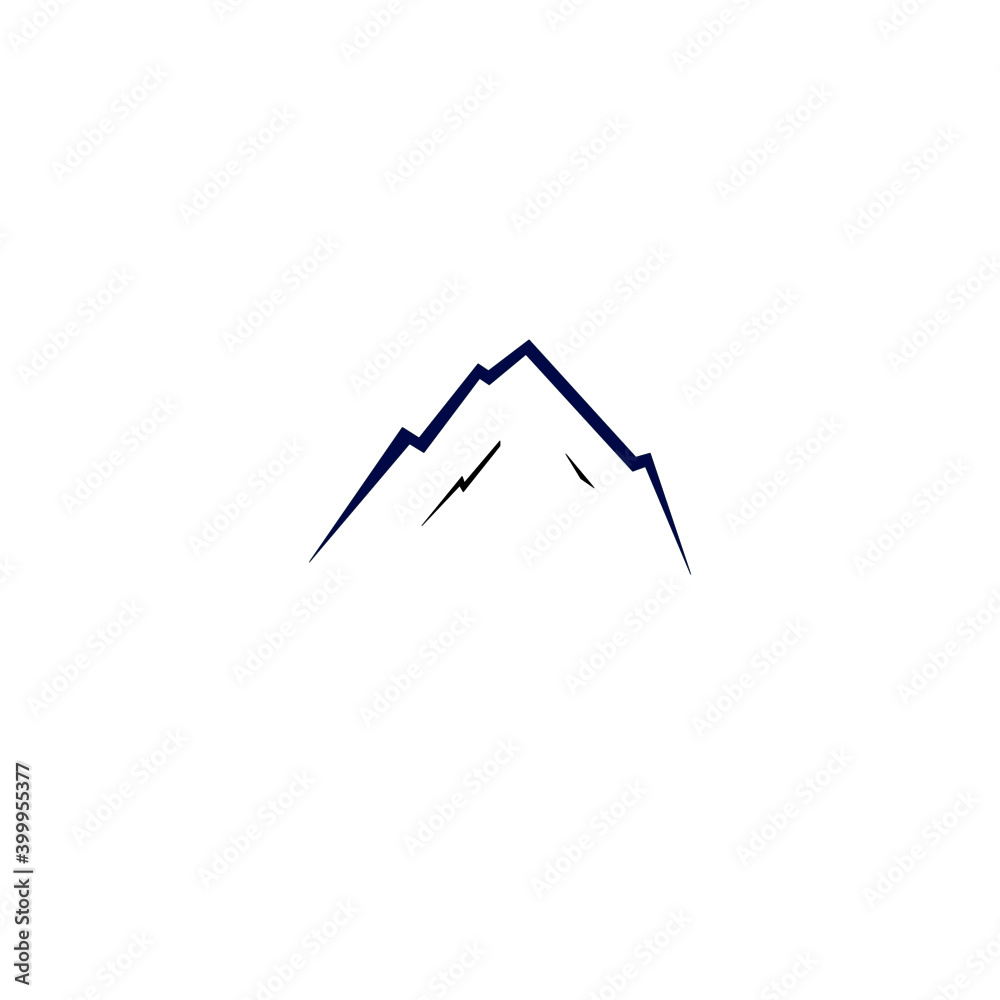 Mountain design, sign, icon, symbol, art isolated on white Mountain design, sign, icon, symbol, art isolated on white
