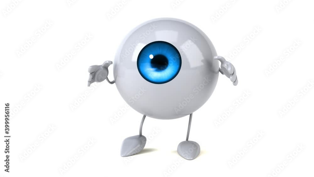 Fun 3D cartoon eye doing a presentation Fun 3D cartoon eye doing a presentation