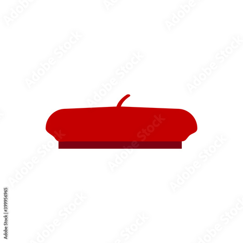 french beret on white background