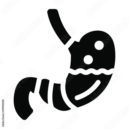 
A trendy icon of stomach, human organ 
