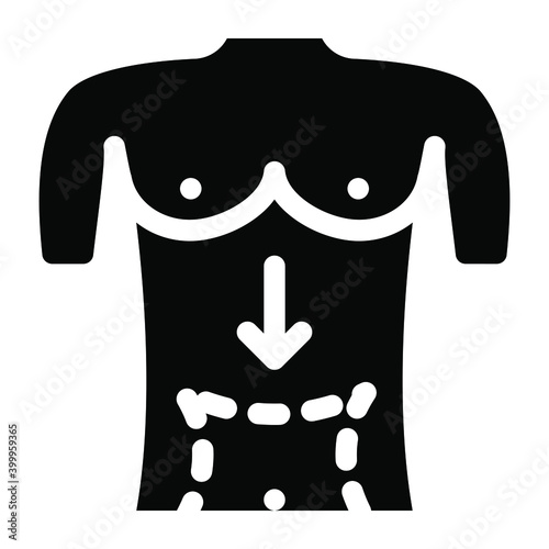 
A cosmetic tummy tuck surgery solid icon
