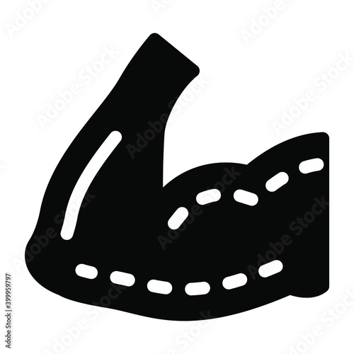 
An icon of brachioplasty in solid design

