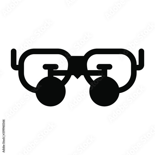 
Icon of eye test in modern solid design
