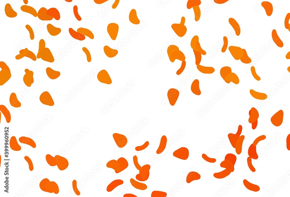 Light Orange vector pattern with chaotic shapes. Light Orange vector pattern with chaotic shapes.