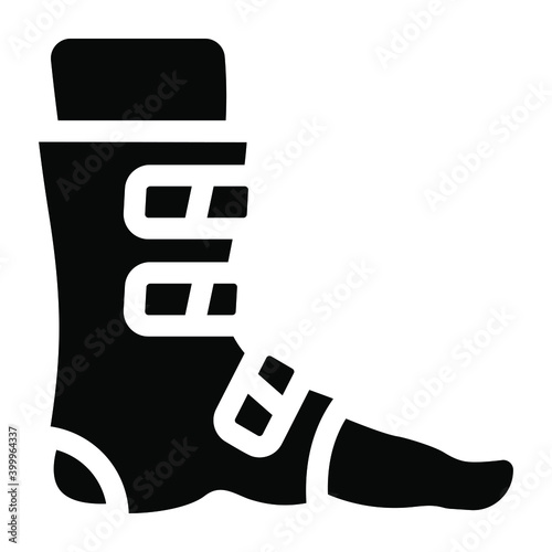 
Solid vector design of leg brace icon
