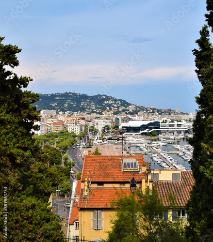Panoramic view of Cannes, South of France, from the old quarter photo
