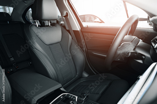Interior of new prestige comfortable car close up © fotofabrika