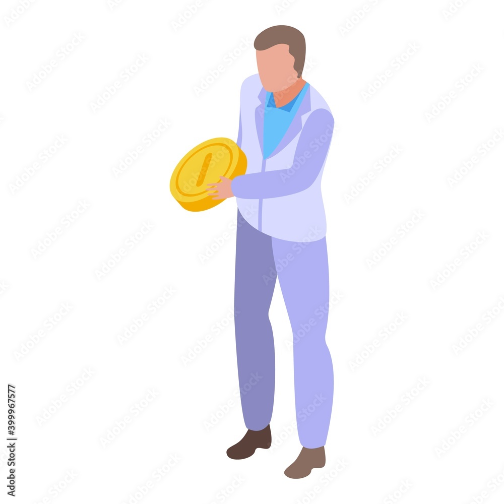 Profit shareholder icon. Isometric of profit shareholder vector icon for web design isolated on white background Profit shareholder icon. Isometric of profit shareholder vector icon for web design isolated on white background