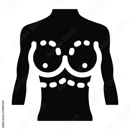 
Icon of breast surgery in solid design
