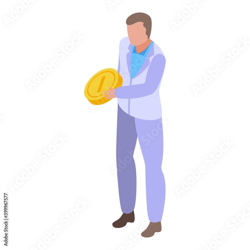 Profit shareholder icon. Isometric of profit shareholder vector icon for web design isolated on white background