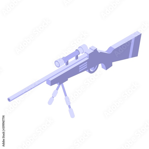 Air rifle icon. Isometric of air rifle vector icon for web design isolated on white background