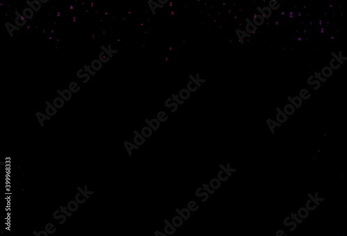 Dark Purple vector pattern with arithmetic signs.