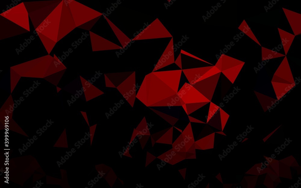 Fototapeta premium Dark Red vector triangle mosaic template.
