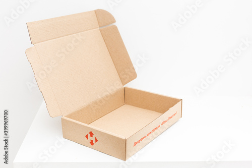 empty box Nova Poshta with delivery photo