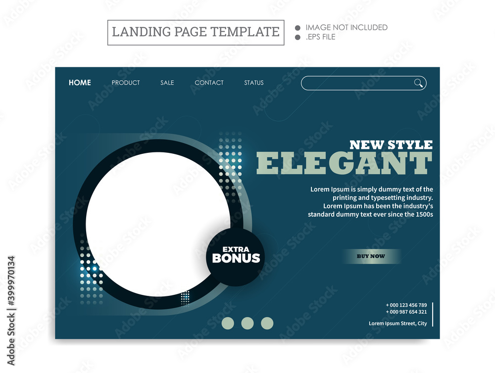 Landing page template for business wristwatch Landing page template for business wristwatch